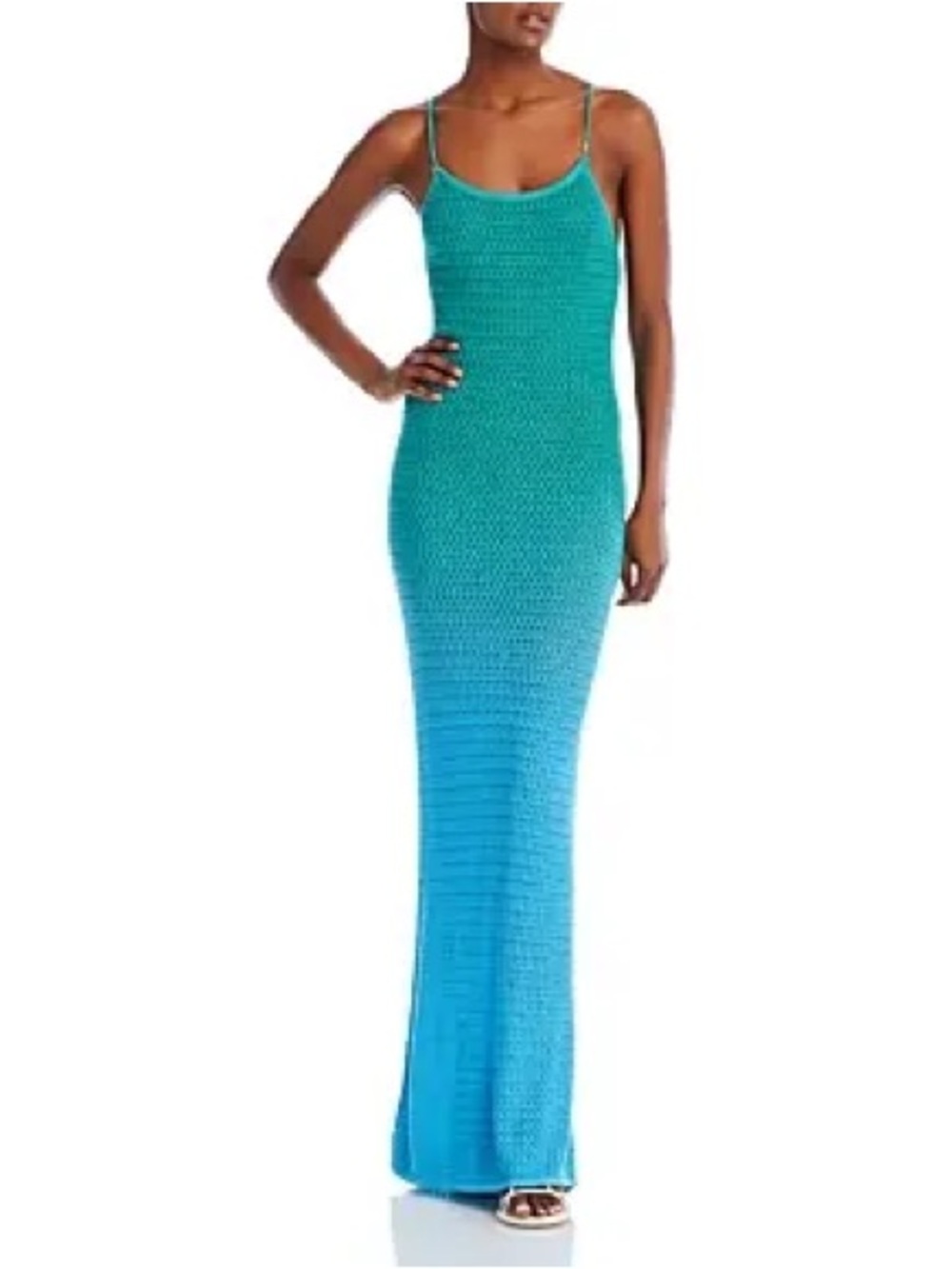 FORE 
Knitted Ombre Scoop Neck Dress NWT Size Small